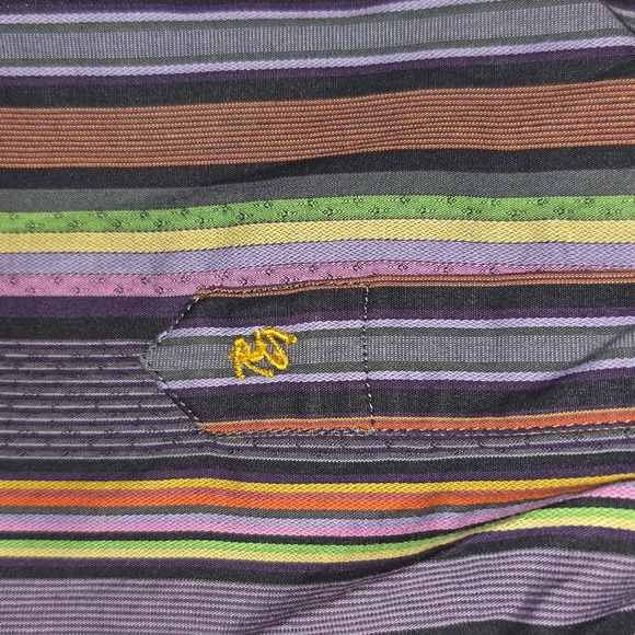 Robert Graham Multicolored Striped Button Down Men’s Shirt Size XL - Picture 6 of 12